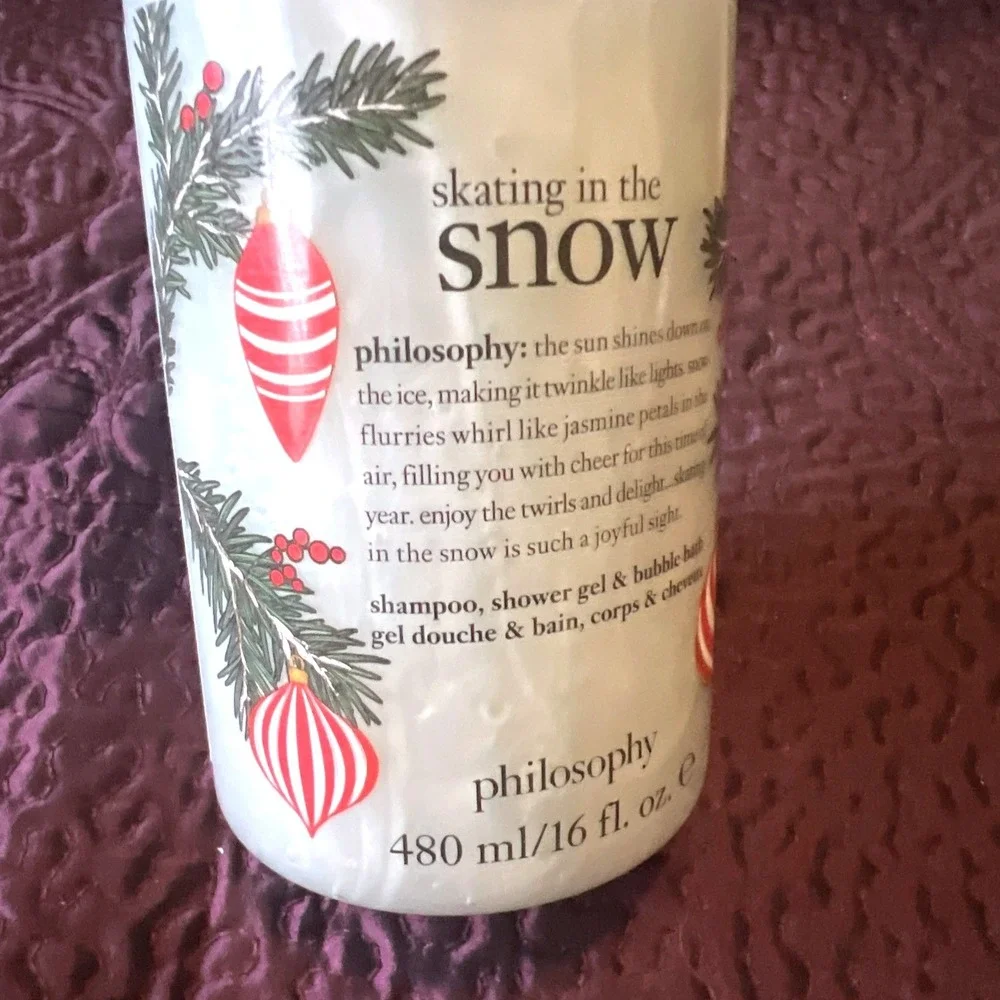 Lot Of 2 Philosophy‎ Skating Snow Shampoo Bath & Shower Gel Cocoa Cream New